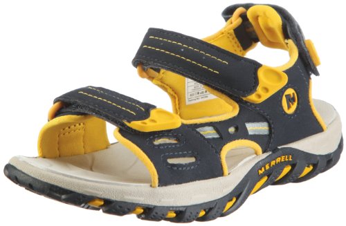 Merrell Unisex-Kinder Waterpro Jack Kids Sport-& Outdoor Sandalen, Blau/Navy/Adventure Yellow von Merrell