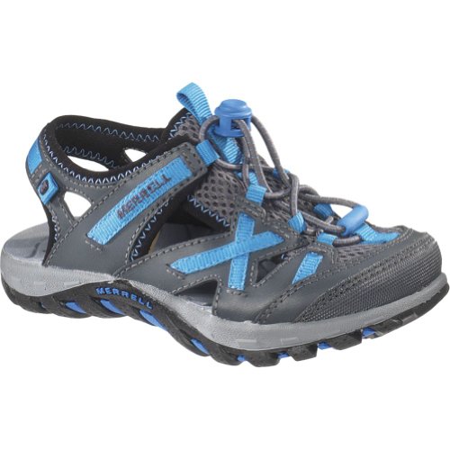 Merrell Unisex-Kinder Waterpro Skip Kids Sport-& Outdoor Sandalen, Blau/Granite/Brilliant blu, 28 von Merrell