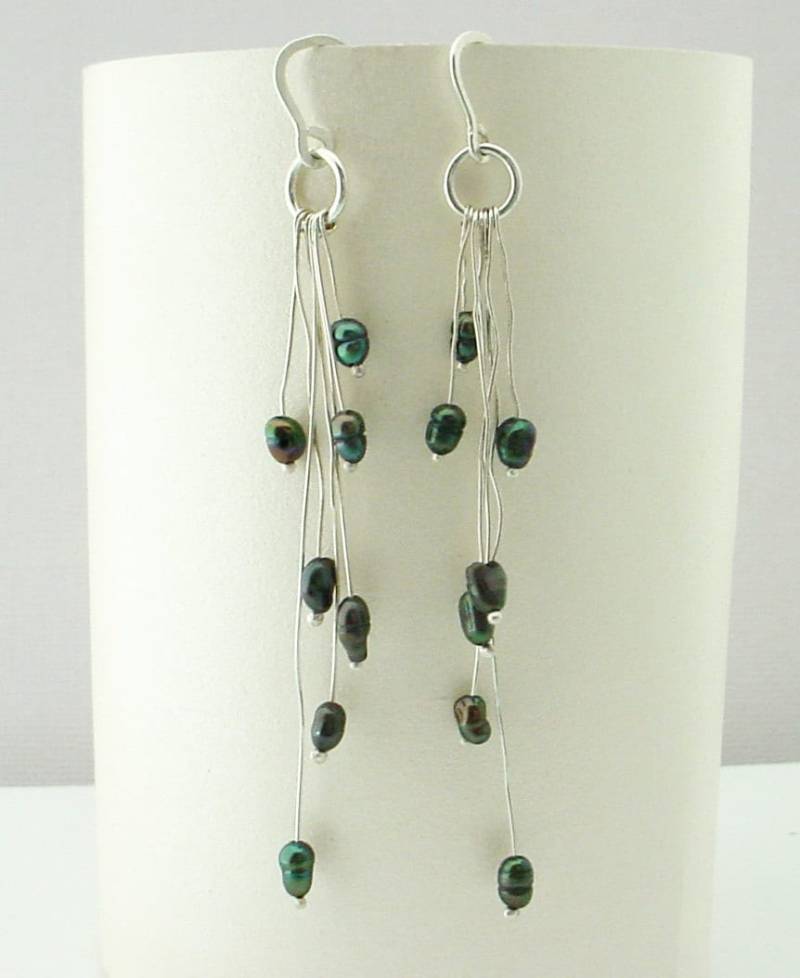 Graue Perle Silber Bio Ohrringe Graue Perle Silber Bio Ohrringe von MerrittGade