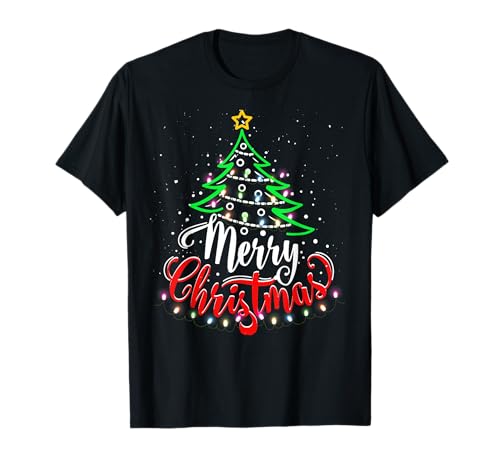 Merry Christmas Family Funny Tree Christmas Damen Herren Xmas T-Shirt von Merry Christmas Family Gifts