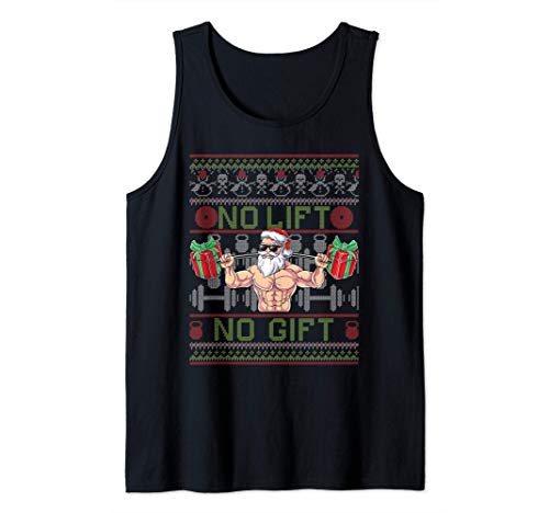 Merry Liftmas Weihnachten Bodybuilder Shop - No Lift No Gift Santa Claus Bodybuilder Fitness Tank Top - Damen, Jungen, Mdchen - Schwarz - S - U-Ausschnitt - Tank Top - Cartoon - Weihnachten - Winter Merry Liftmas Weihnachten Bodybuilder Shop - No Lift No Gift Santa Claus Bodybuilder Fitness Tank Top - Damen, Jungen, Mdchen - Schwarz - S - U-Ausschnitt - Tank Top - Cartoon - Weihnachten - Winter von Merry Liftmas Weihnachten Bodybuilder Shop