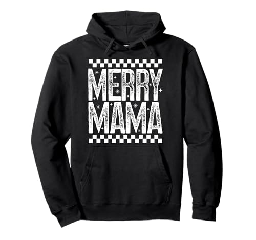 Merry Mama Christmas Mom Retro Kariert Urlaub Zitat Pullover Hoodie Merry Mama Christmas Mom Retro Kariert Urlaub Zitat Pullover Hoodie von Merry Mama T-Shirt Co.