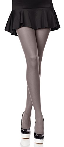 Merry Style Blickdichte Damen Strumpfhose Microfaser 70 DEN (Grau, 5 (44-48)) von Merry Style