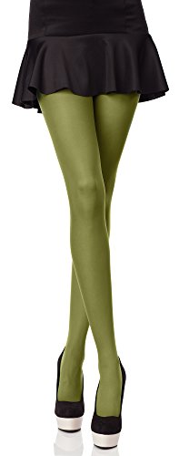 Merry Style Bunte Damen Strumpfhose Microfaser 40 DEN (Grün, 1/2 (30-36)) von Merry Style