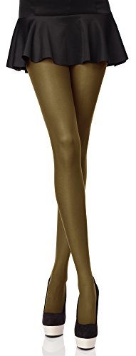 Merry Style Bunte Damen Strumpfhose Microfaser 40 DEN (Khaki, 1/2 (30-36)) von Merry Style