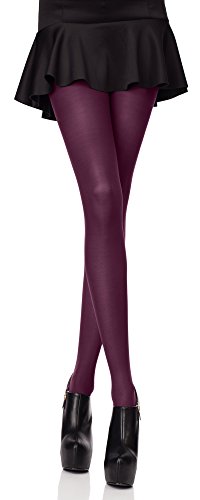 Merry Style Bunte Damen Strumpfhose Microfaser 40 DEN (Violett, 1/2 (30-36)) von Merry Style