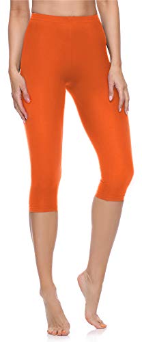 Merry Style Damen 3/4 Leggings Capri Leggings Damen Capri Sportleggings MS10-199 (Rost,L) von Merry Style