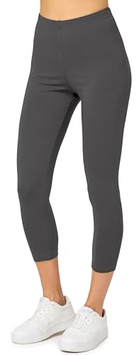 Merry Style Damen 3/4 Leggings Capri Leggings Damen Capri Sportleggings MS10-199 (Graphite, XL) von Merry Style
