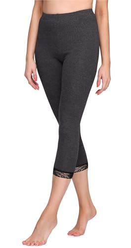 Merry Style Damen 3/4 Leggings MS10-290(Dunkelmelange, XS) von Merry Style