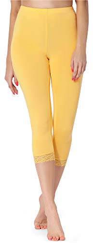 Merry Style Damen 3/4 Leggings MS10-290(Gelb, L) von Merry Style