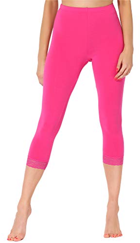 Merry Style Damen 3/4 Leggings MS10-290(Rosa, L) von Merry Style