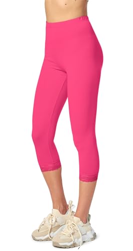 Merry Style Damen 3/4 Leggings MS10-290(Rosa, XXL) von Merry Style