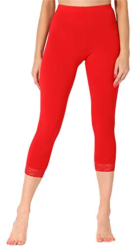 Merry Style Damen 3/4 Leggings MS10-290(Rot, L) von Merry Style