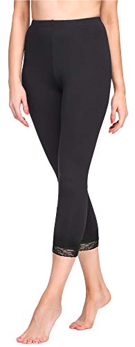 Merry Style Damen 3/4 Leggings MS10-290(Schwarz, 3XL) von Merry Style