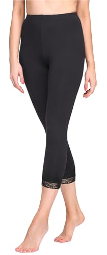 Merry Style Damen 3/4 Leggings MS10-290(Schwarz, XS) von Merry Style