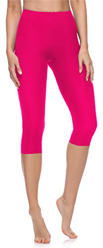 Merry Style Damen 3/4 Leggings aus Baumwolle MS10-199 (Amaranth, 4XL) von Merry Style