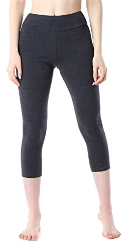 Merry Style Damen 3/4 Leggings aus Baumwolle MS10-430 (Dunkelmelange, L) von Merry Style