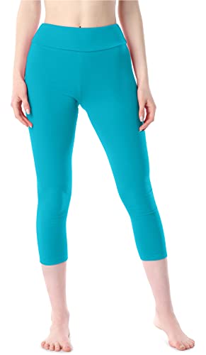 Merry Style Damen 3/4 Leggings aus Baumwolle MS10-430 (Dunkeltürkis, S) von Merry Style