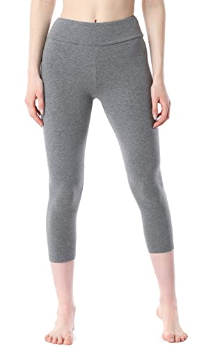 Merry Style Damen 3/4 Leggings aus Baumwolle MS10-430 (Mittel Melange, M) von Merry Style