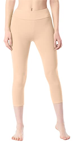 Merry Style Damen 3/4 Leggings aus Baumwolle MS10-430 (Nude, XXL) von Merry Style