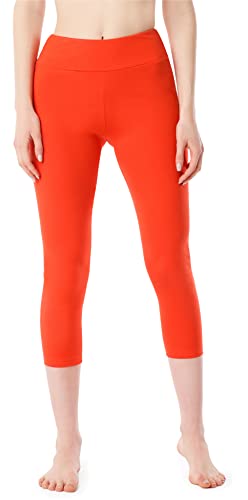 Merry Style Damen 3/4 Leggings aus Baumwolle MS10-430 (Orange, M) von Merry Style