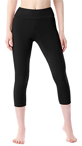 Merry Style Damen 3/4 Leggings aus Baumwolle MS10-430 (Schwarz, L) von Merry Style