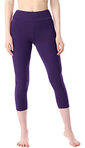 Merry Style Damen 3/4 Leggings aus Baumwolle MS10-430 (Violett, M) von Merry Style