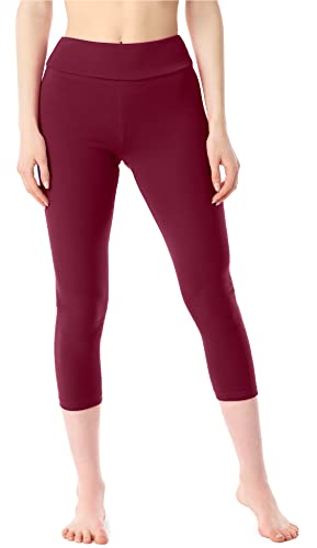 Merry Style Damen 3/4 Leggings aus Baumwolle MS10-430 (Wine, M) von Merry Style