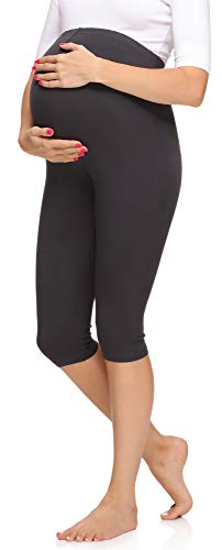 Merry Style Damen 3/4 Umstandsleggings aus Viskose MS10-298 (Graphite, S) von Merry Style