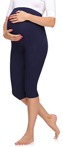 Merry Style Damen 3/4 Umstandsleggings aus Viskose MS10-298 (Marineblau, L) von Merry Style