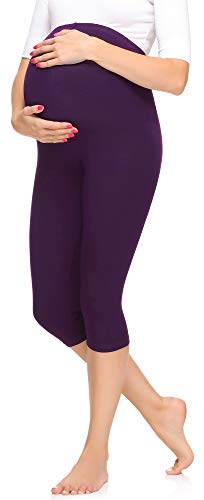 Merry Style Damen 3/4 Umstandsleggings aus Viskose MS10-298 (Pflaume, L) von Merry Style