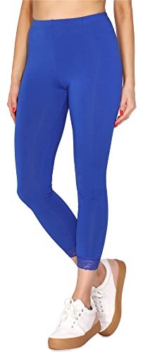 Merry Style Damen 7/8 Leggings mit Spitze MS10-342(Kobalt,S) von Merry Style