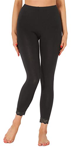 Merry Style Damen 7/8 Leggings mit Spitze MS10-342(Schwarz,4XL) von Merry Style