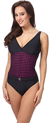 Merry Style Damen Badeanzug MSVR774 (Schwarz/Rosa, 46) von Merry Style