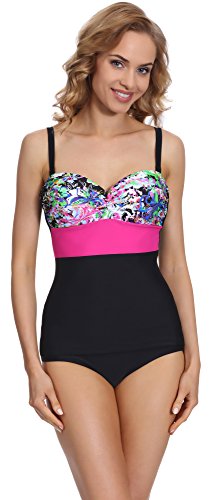 Merry Style Damen Badeanzug P602MAK (Muster-1, Cup 70 B / 36) von Merry Style