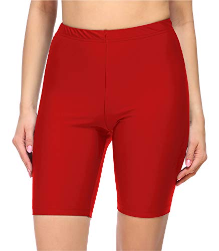 Merry Style Damen Badehose High Waist Schwimmhose für Wassersport SUP Schwimmradler MS10-333 (Rot,42) von Merry Style