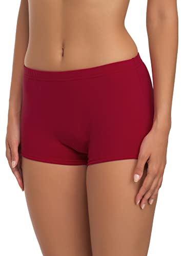 Merry Style Damen Badeshorts Bikinihose Bademode Badehose Bikini Unterteil Schwimmshorts L23L1 (Weinrot (4242), 44) von Merry Style