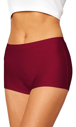 Merry Style Damen Badeshorts Bikinihose Bademode Badehose Bikini Unterteil Schwimmshorts L23L1 (Weinrot (4242), 46) von Merry Style