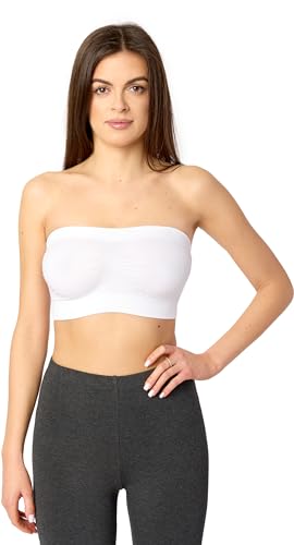 Merry Style Damen Bandeau Top 06 161 (Weiß, S-M) von Merry Style