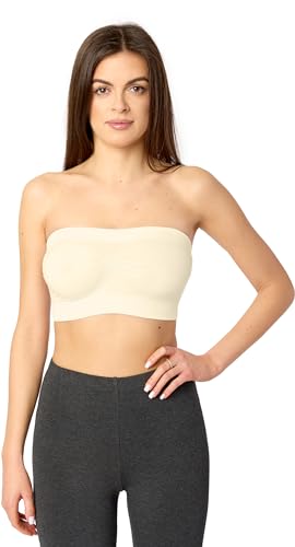 Merry Style Damen Bandeau Top 06 161 (Ecru, M-L) von Merry Style