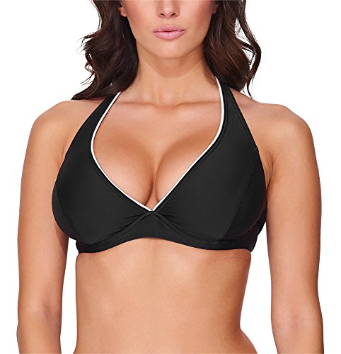 Merry Style Damen Bikini Oberteil 74RN24 (Schwarz (9240)/Weiß, 75 C) von Merry Style