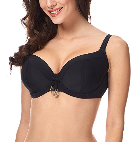 Merry Style Damen Bikini Oberteil CD (Schwarz (9240), 80C) von Merry Style