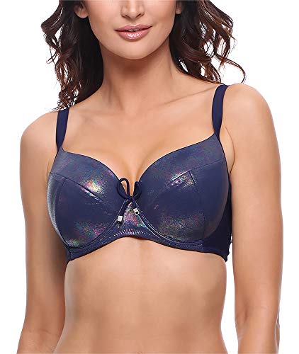 Merry Style Damen Bikini Oberteil P618 (Glänzend Dunkelblau, 100 B) von Merry Style