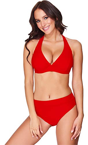 Merry Style Damen Bikini Set 74RN24(Rot(4186), Cup 75 C/Unterteil 38) von Merry Style