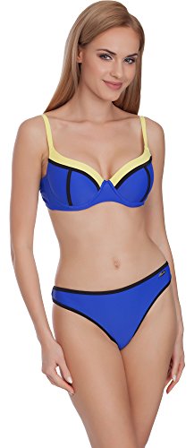 Merry Style Damen Bikini Set MS75 (Kornblume/Gelb, 42) von Merry Style