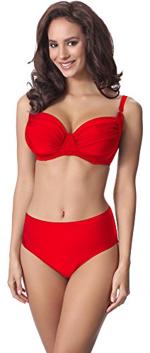 Merry Style Damen Bikini Set P61472W (Rot, Cup 75 J/Unterteil 38) von Merry Style