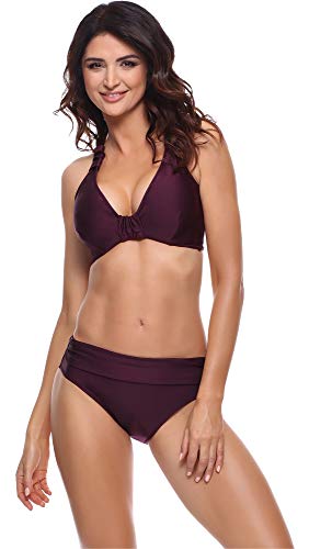 Merry Style Damen Bikini Set P750112S (Glänzend Traube, Cup 75 C/Unterteil 38) von Merry Style