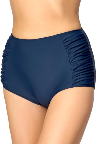 Merry Style Damen Bikinislip MS10-119 Bikinihose Bauch Weg Effekt (Dunkelblau (6219), 34) von Merry Style