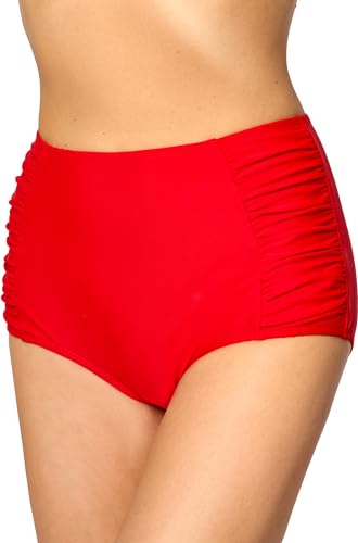 Merry Style Damen Bikinislip MS10-119 Bikinihose Bauch Weg Effekt (Rot (4186), 36) von Merry Style