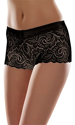 Merry Style Damen Panty aus Spitze Mit Muster Blumen Unterhosen MSGAB52 (Schwarz, 38 (Herstellergröße: M)) von Merry Style